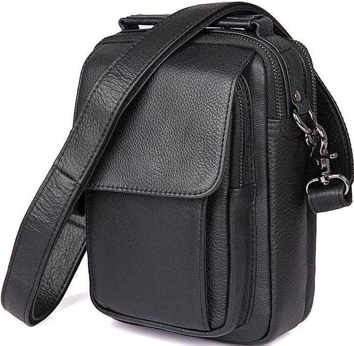 Сумка чоловіча Vintage 14518 Чорна, фото 1