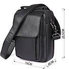 Сумка чоловіча Vintage 14518 Чорна, фото 3