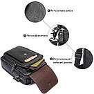 Сумка чоловіча Vintage 14518 Чорна, фото 4