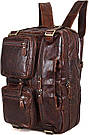 Сумка чоловіча Vintage 14590 шкіряна Коричнева, фото 6