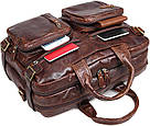 Сумка чоловіча Vintage 14590 шкіряна Коричнева, фото 7