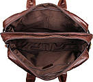 Сумка чоловіча Vintage 14590 шкіряна Коричнева, фото 8