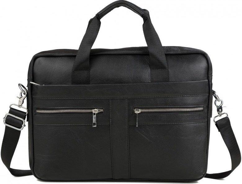 Сумка чоловіча Vintage 14625 шкіряна Чорна, фото 1