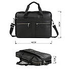 Сумка чоловіча Vintage 14625 шкіряна Чорна, фото 3