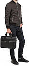 Сумка чоловіча Vintage 14625 шкіряна Чорна, фото 5