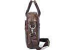 Сумка чоловіча Vintage 14626 шкіряна Коричнева, фото 2