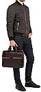Сумка чоловіча Vintage 14626 шкіряна Коричнева, фото 5