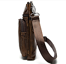 Сумка чоловіча Vintage шкіряна 14608 Коричнева, фото 5