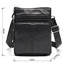 Сумка чоловіча Vintage компактних розмірів 14607 Чорний, фото 3