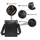 Сумка чоловіча Vintage компактних розмірів 14607 Чорний, фото 4