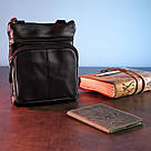 Сумка чоловіча Vintage компактних розмірів 14607 Чорний, фото 7