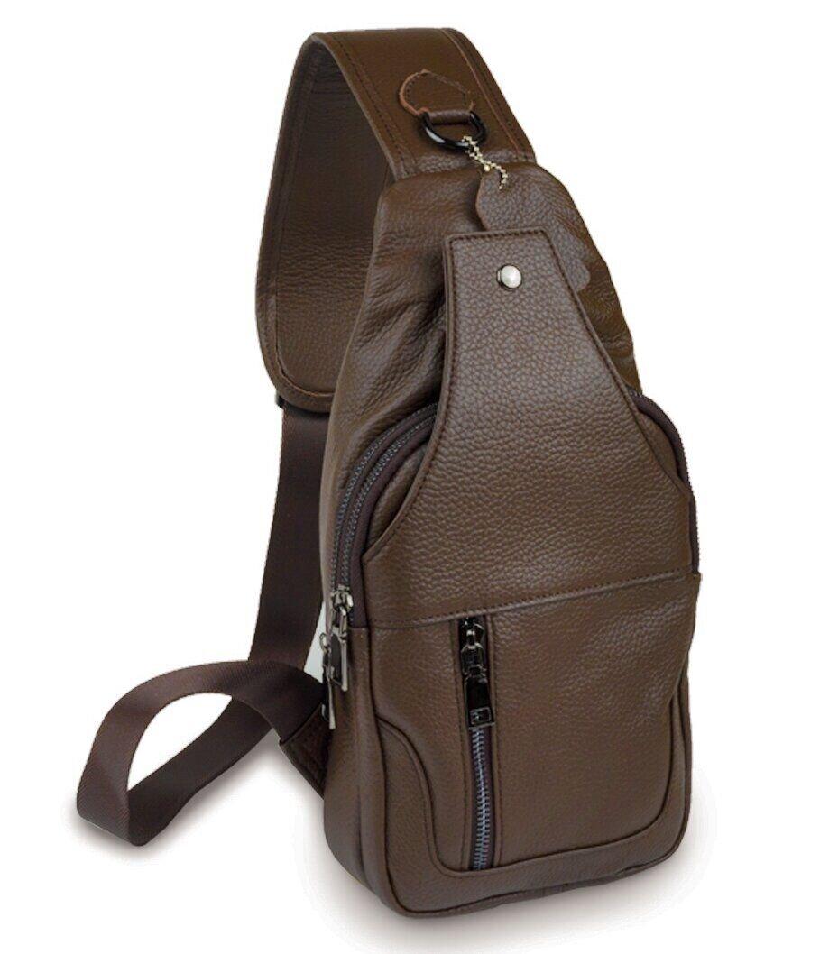 Сумка чоловіча шкіряна через плече Vintage 14390 Коричнева, фото 1