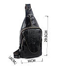 Сумка чоловіча на плече Vintage 14760 Чорна, фото 3