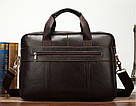 Сумка чоловіча під ноутбук Vintage 14669 Коричнева, фото 7