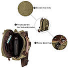 Сумка-рюкзак на одне плече Vintage 20141 Оливкова, фото 4