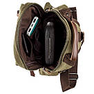 Сумка-рюкзак на одне плече Vintage 20141 Оливкова, фото 8