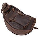 Шкіряна чоловіча вінтажна сумка через плече Vintage 20373 Коричневий, фото 3