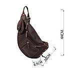 Шкіряна чоловіча вінтажна сумка через плече Vintage 20373 Коричневий, фото 4