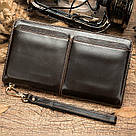 Чоловічий клатч-барсетка з ремінцем на руку Vintage 14940 Коричневий, фото 9