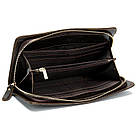 Чоловічий клатч-барсетка з ремінцем на руку Vintage 14940 Коричневий, фото 10