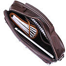 Практична шкіряна чоловіча сумка Vintage 20670 Коричневий, фото 7