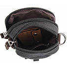 Барсетка текстильна на пояс Vintage 20082 Чорна, фото 8