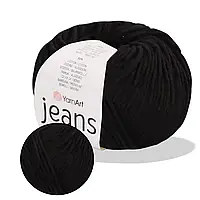 Пряжа YarnArt Jeans  Чорний №53