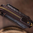 Чоловічий клатч-барсетка з ремінцем на руку Vintage 14655 Коричнева, фото 8