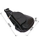 Сумка через плече чоловіча Vintage 20696 Чорний, фото 3