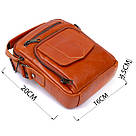 Сумка чоловіча зі шкіри Vintage 20693 Руда, фото 3