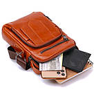 Сумка чоловіча зі шкіри Vintage 20693 Руда, фото 7