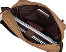 Сумка чоловіча Vintage 14445 текстильна Коричнева, фото 9