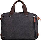 Сумка чоловіча Vintage 14480 трансформер Сіра, фото 8