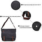 Сумка чоловіча Vintage 14587 Сіра, фото 4