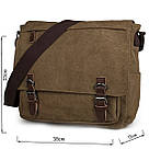 Сумка чоловіча Vintage 14588 Коричнева, фото 3