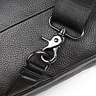 Сумка чоловіча шкіряна в зернистої шкірі через плече Vintage 14950 Чорна, фото 9