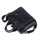 Сумка чоловіча флотар для ноутбака Vintage 14672 Чорна, фото 6