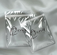 Поліетиленові прозорі Зіп-пакети 40х55 см Надійні глянцеві пакети з логотипом, фото 6