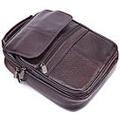 Якісний чоловічий месенджер з натуральної шкіри Vintage 21304 Коричневий, фото 5