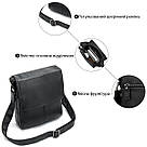 Сумка-месенджер шкіряна Vintage 20015 Чорна, фото 4