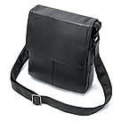 Сумка-месенджер шкіряна Vintage 20015 Чорна, фото 6