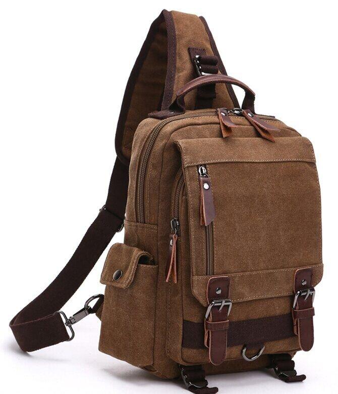 Сумка-рюкзак на одне плече Vintage 20142 Коричнева, фото 1