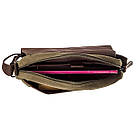 Текстильна сумка для ноутбука через плече Vintage 20187 Оливкова, фото 6