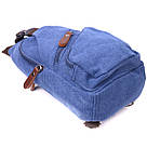 Сумка з USB кабелем через плече із щільного текстилю 21224 Vintage Синя, фото 3