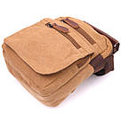 Невелика чоловіча сумка із щільного текстилю 21226 Vintage Коричнева, фото 5