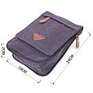 Вертикальна чоловіча сумка текстильна 21265 Vintage Чорна, фото 3