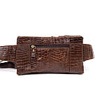 Бананка поясна під шкіру рептилії унісекс Vintage 20401 Коричнева, фото 2