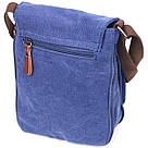 Цікава чоловіча сумка з текстилю 21267 Vintage Синя, фото 2