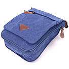 Цікава чоловіча сумка з текстилю 21267 Vintage Синя, фото 3