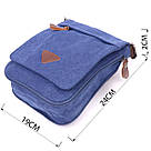 Цікава чоловіча сумка з текстилю 21267 Vintage Синя, фото 4